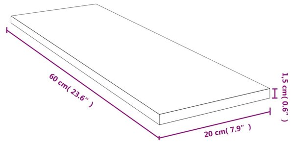 VidaXL Ράφι Τοίχου 60x20x1,5 εκ. από Μπαμπού