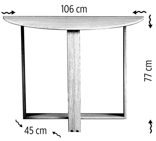 Τραπέζι MIDDLE 77x106 cm λευκό