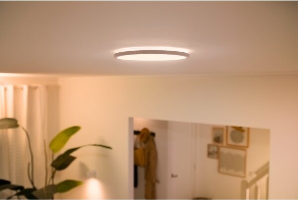 WiZ - LED Dimmable φωτιστικό οροφής SUPERSLIM LED/22W/230V λευκό Wi-Fi