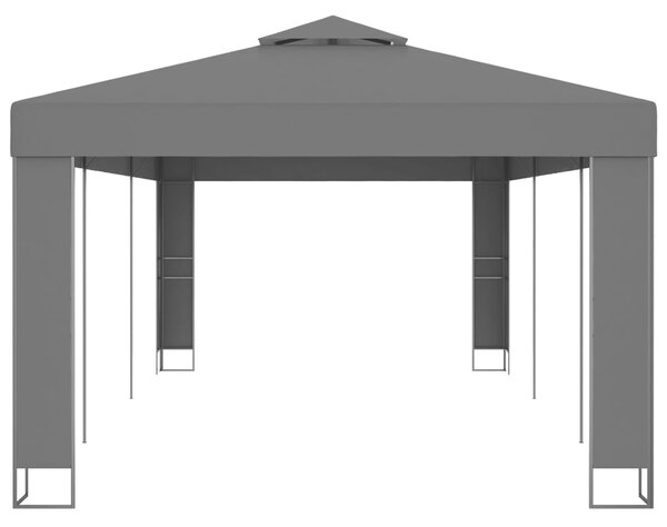 VidaXL Κιόσκι με Διπλή Οροφή Ανθρακί 3 x 6 μ