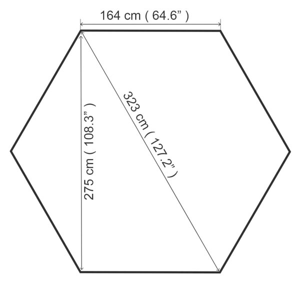 VidaXL Κιόσκι Κήπου Ανθρακί 323 x 275 x 265 εκ