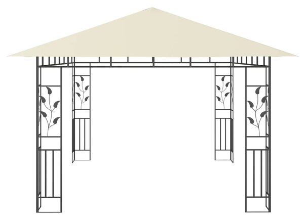 VidaXL Κιόσκι με Αντικουνουπικό Δίχτυ Κρεμ 4x3x2,73 μ. 180 γρ./μ²