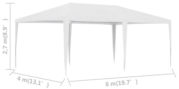 VidaXL Τέντα Εκδηλώσεων Λευκή 4 x 6 μ