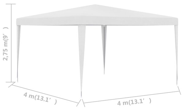 VidaXL Τέντα Εκδηλώσεων Λευκή 4 x 4 μ