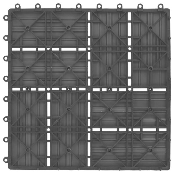 VidaXL Πλακάκια Deck 11 τεμ. Μαύρα 30 x 30 εκ. 1 μ² από WPC