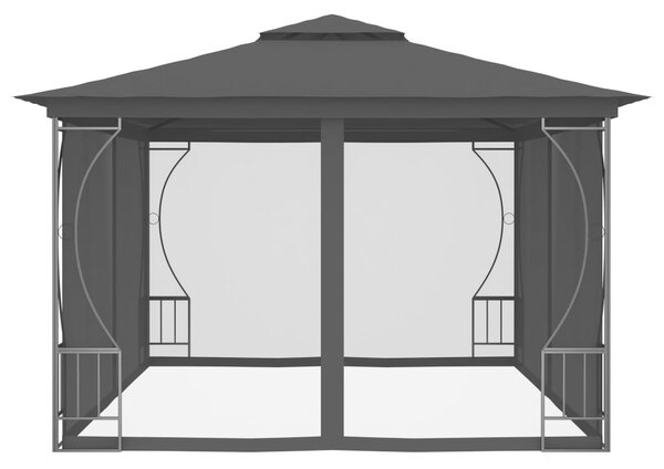 VidaXL Κιόσκι με Δίχτυα Ανθρακί 300 x 400 x 265 εκ