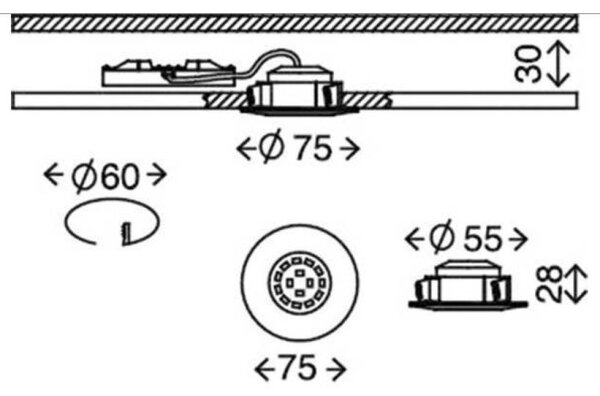 Briloner 7231-031-ΣΕΤ 3x Φωτιστικό μπάνιου dimming LED LED/5,5W/230V IP44