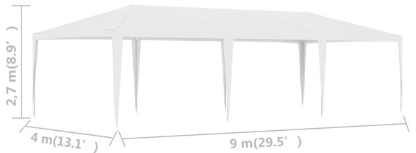 VidaXL Τέντα Εκδηλώσεων Λευκή 4 x 9 μ