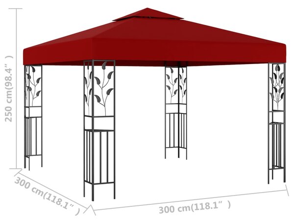 VidaXL Κιόσκι Μπορντό 3 x 3 μ