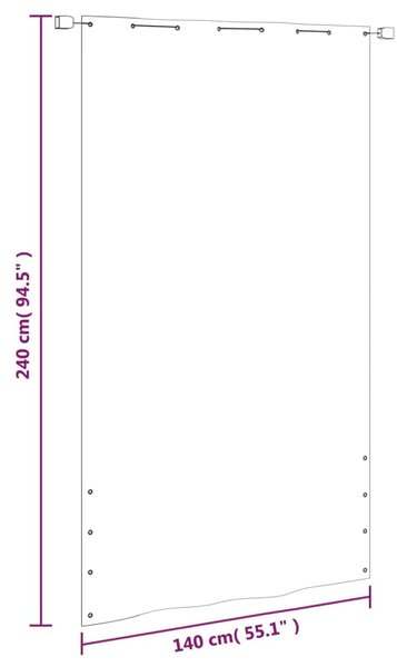 VidaXL Διαχωριστικό Βεράντας Ανοιχτό Πράσινο 140x240 εκ. Ύφασμα Oxford