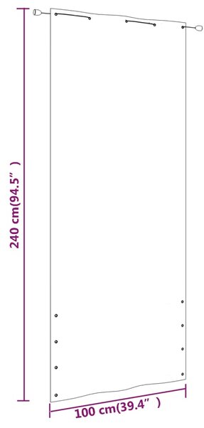 VidaXL Διαχωριστικό Βεράντας Τερακότα 100 x 240 εκ. Ύφασμα Oxford