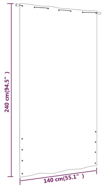 VidaXL Διαχωριστικό Βεράντας Σκούρο Πράσινο 140 x 240 εκ Ύφασμα Oxford