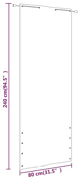 VidaXL Διαχωριστικό Βεράντας Πορτοκαλί & Καφέ 80x240 εκ. Ύφασμα Oxford