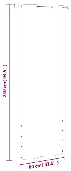 VidaXL Διαχωριστικό Βεράντας Ανοιχτό Πράσινο 80 x 240 εκ Ύφασμα Oxford