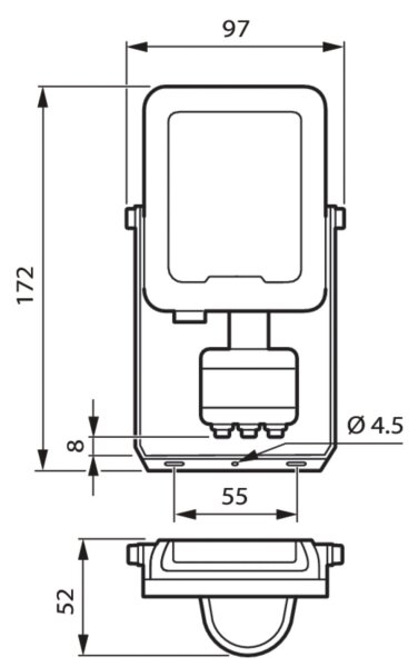 Philips - Προβολέας LED με αισθητήρα LED/20W/230V 3000K IP65