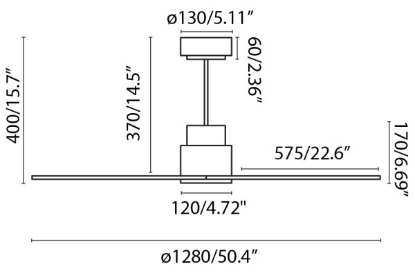 FARO 33487WP- Ανεμιστήρας οροφής NASSAU M λευκός δ. 128 cm SMART +τηλεχειριστήριο