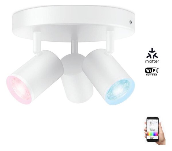 WiZ - LED RGBW Dimmable σποτ IMAGEO 3xGU10/4,9W/230V white Wi-Fi