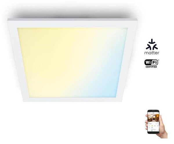 WiZ - LED Dimmable φωτιστικό οροφής SUPERSLIM LED/12W/230V λευκό Wi-Fi