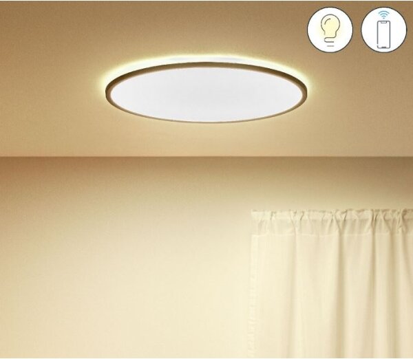 WiZ - LED Dimmable φωτιστικό οροφής SUPERSLIM LED/32W/230V μαύρο Wi-Fi