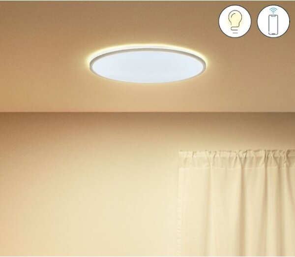 WiZ - LED Dimmable φωτιστικό οροφής SUPERSLIM LED/22W/230V λευκό Wi-Fi