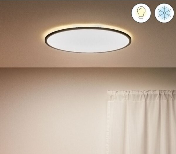 WiZ - LED Dimmable φωτιστικό οροφής SUPERSLIM LED/32W/230V μαύρο Wi-Fi