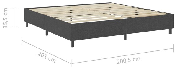 VidaXL Πλαίσιο Κρεβατιού Boxspring Γκρι 200 x 200 εκ. Υφασμάτινο