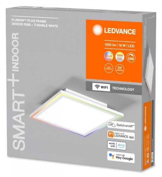 Ledvance- LED RGBW Dimmable φωτιστικό οροφής SMART+ PLANON LED/18W/230V Wi-Fi