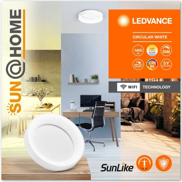 Ledvance-LED Dimmable φωτιστικό οροφής SUN@HOME CIRCULAR LED/18,5W/230V Wi-Fi