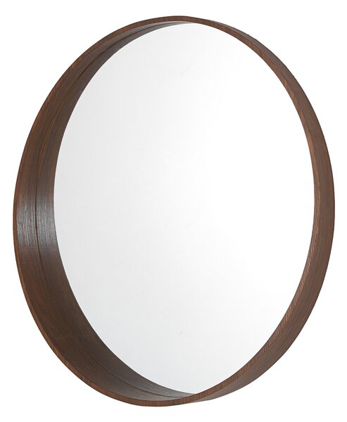 Διακοσμητικός Καθρέφτης Τοίχου (Φ80) Spitishop Messina Walnut