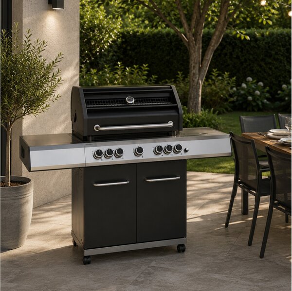Ψησταριά Υγραερίου Outdoorchef Australia Evo 535 RB με πλευρική εστία υπέρυθρων, ισχύ 15kW + 4kW + 3.2W και διαστάσεις 136x54x115cm