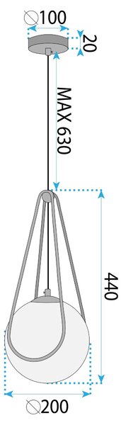 Λάμπα APP1793-1CP 20cm Gold