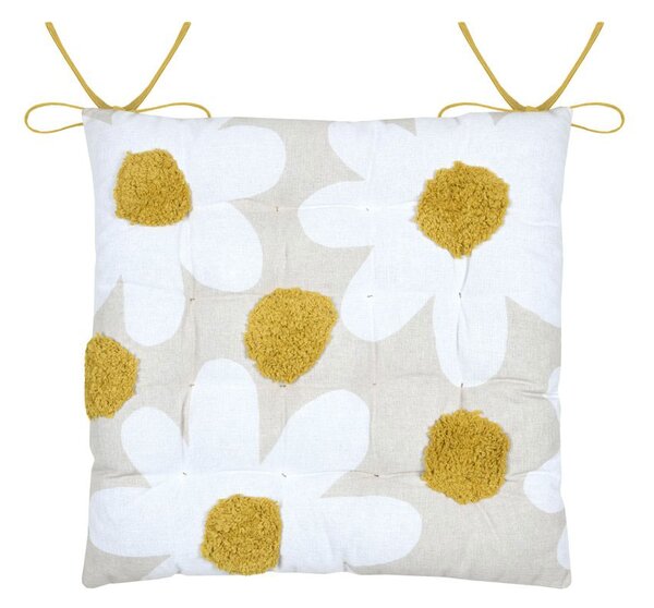 Μαξιλάρι Καρέκλας 2 Όψεων (38x38) S-F Camille Mustard CE206010