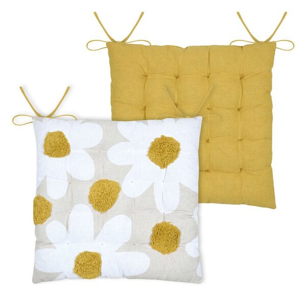 Μαξιλάρι Καρέκλας 2 Όψεων (38x38) S-F Camille Mustard CE206010