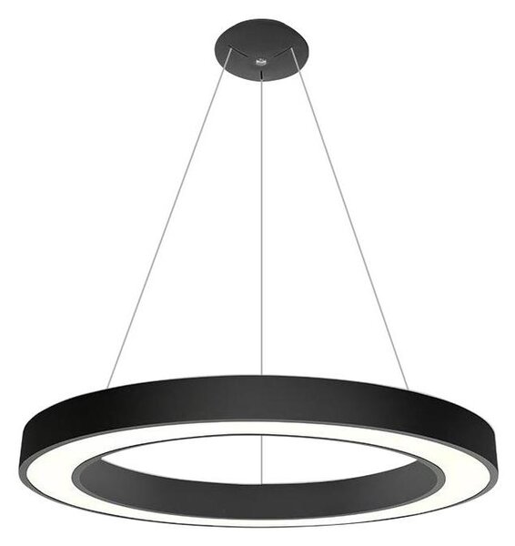 LED2 - Κρεμαστό φωτιστικό οροφής LED SATURN LED/80W/230V 3000K διάμετρος 80 cm μαύρο