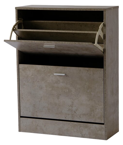 Παπουτσοθήκη Με 2 Ράφια/12 Θέσεων (63x24x80) Spitishop Slimline Cement