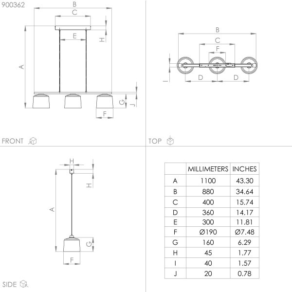 Eglo 900362 - Κρεμαστό φωτιστικό οροφής ράγα MARIEL 3xE27/40W/230V