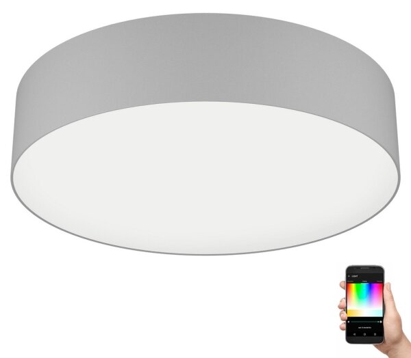 Eglo 900442 - LED RGBW Dimmable φωτιστικό οροφής ROMAO-Z LED/35W/230V γκρι