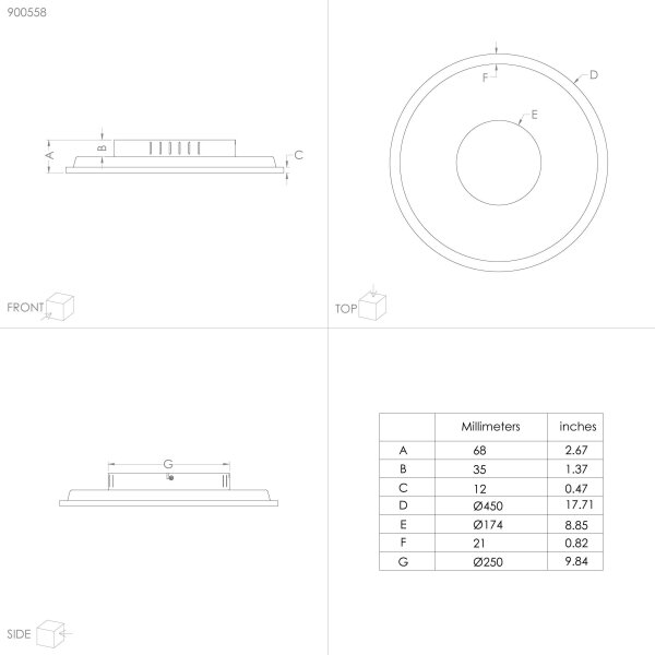 Eglo 900558 - Φωτιστικό οροφής LED MARMORATA LED/27W/230V