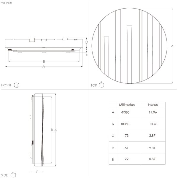 Eglo 900608 - Φωτιστικό οροφής LED FERENTINO LED/19,5W/230V διάμετρος 38 cm