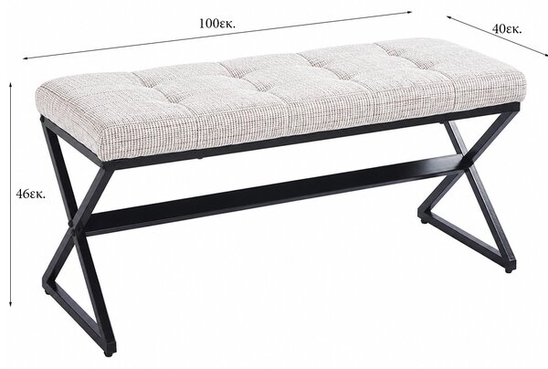 Ταμπουρέ (100x40x46) Spitishop Genk Beige