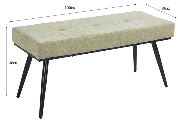 Ταμπουρέ (100x40x46) Spitishop Florenville L.Green
