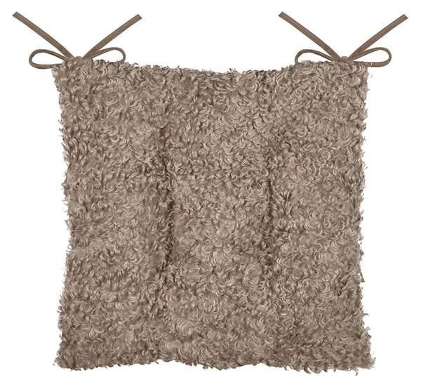 Μαξιλάρι Καρέκλας Μπουκλέ 2 Όψεων (38x38) S-F Cozy Life Taupe CUE008002GAL
