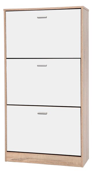 Παπουτσοθήκη Με 3 Ράφια/18 Θέσεων (63x24x120) Spitishop Slimline Natural/White