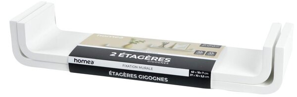 Ράφια Τοίχου (Σετ 2τμχ) L-C White 6RAN893