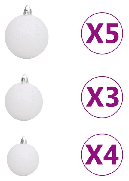 VidaXL Χριστουγ. Δέντρο Έλατο Nordmann LED/Μπάλες Πράσινο 180 εκ