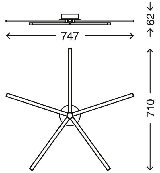 Briloner 3181-059 - LED Πλαφονιέρα οροφής GO 5xLED/4,8W/230V