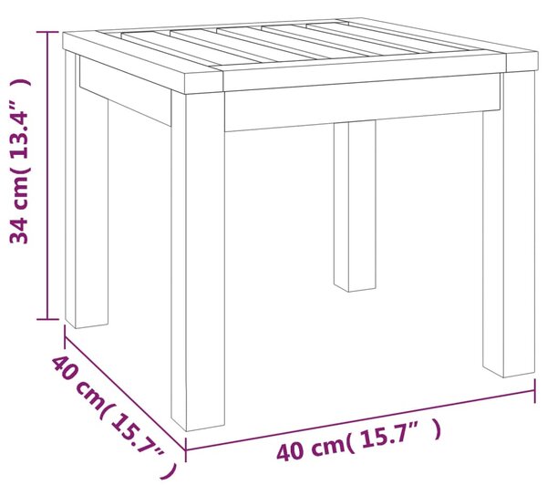 VidaXL Σκαμπό Κήπου 2 τεμ. 40x40x42 εκ Μασίφ Ξύλο Ακακίας με Μαξιλάρια