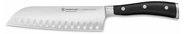 Wüsthof - Μαχαίρι Santoku με αυλακώσεις CLASSIC IKON 17 cm μαύρο