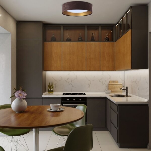 LED Dimmable φωτιστικό οροφής SMART GALAXY LED/24W/230V καφέ/χρυσό + RC
