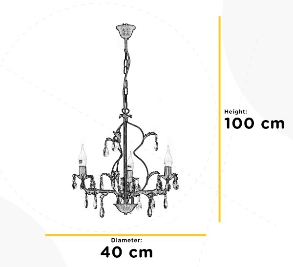 ONLI - Πολύφωτο TERESA 3xE14/6W/230V μπρονζέ